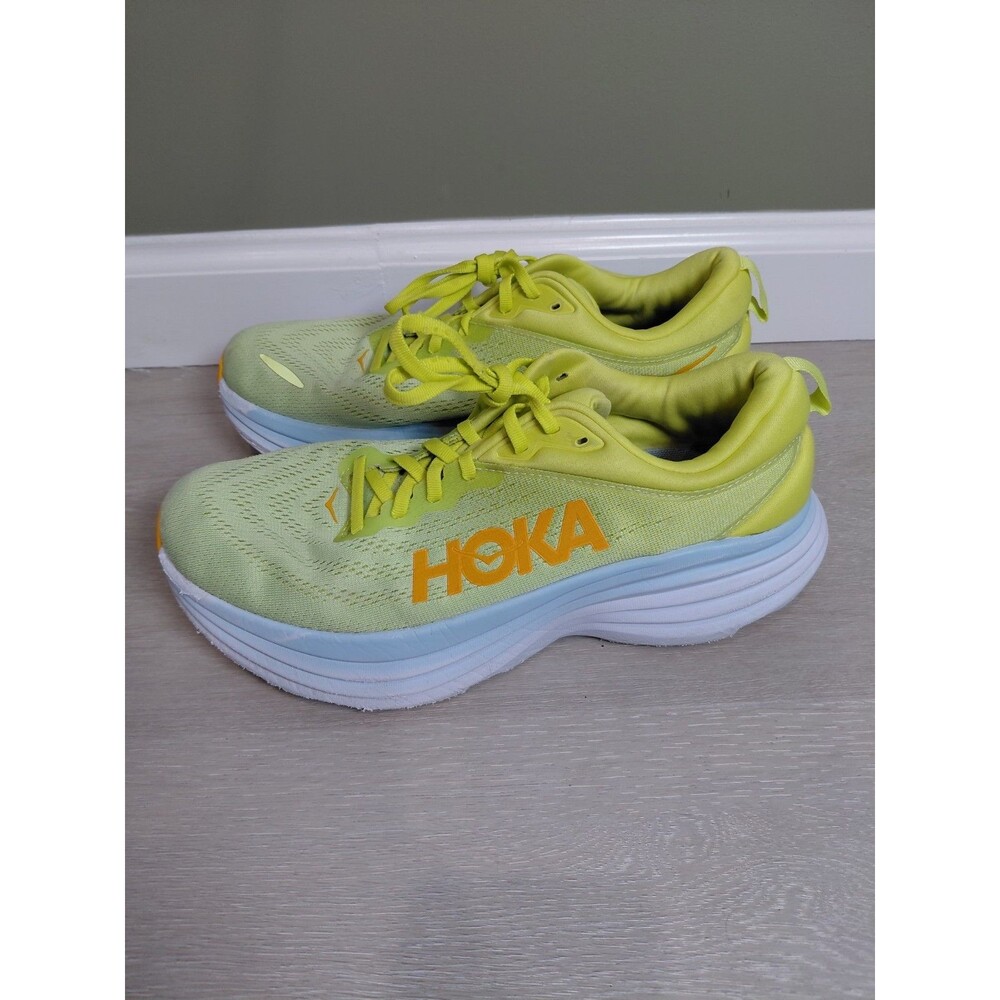 Hoka Bondi 8 Mens Running Shoes Evening Primrose Sneakers Size 9.5D